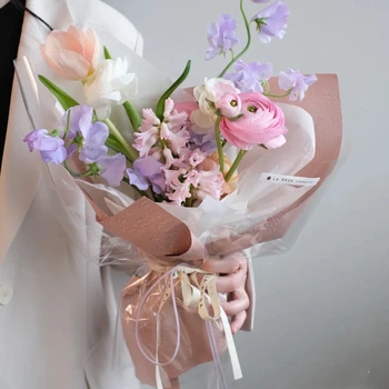 3D Kabartma Çiçek Sarma Kağıt Kalın Kraft 38x53cm Çiçekçi Dükkan Hediyeler Ambalaj Malzeme Kağıt Albüm Doğum günü Dekor 3