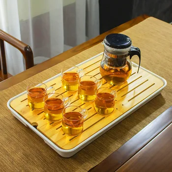 Basit ve zarif demlik cam çiçek demlik basit ve zarif çay fincanı ısıya dayanıklı filtreleme çay seti 3