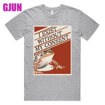 Ben Var Olmadan Rızam Kurbağa Komik Gerçeküstü Meme erkek t-shirtü Kadın Üstleri Gömlek Pamuk Erkek Tişörtleri Casual Unisex Giyim 3