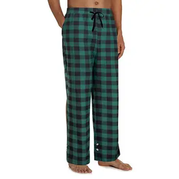 Ekose Pijama Pantolon Pantolon Eğlence Uyku Pantolon Elastik Bel İpli Gevşek Pijama Pantolon Unisex Uyku Alt Ev Giyim 3