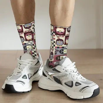 Sonbahar Kış Çılgın Tasarım Kadın Erkek Sevimli Penguen Çorap Karikatür Nefes basketbol çorapları 3