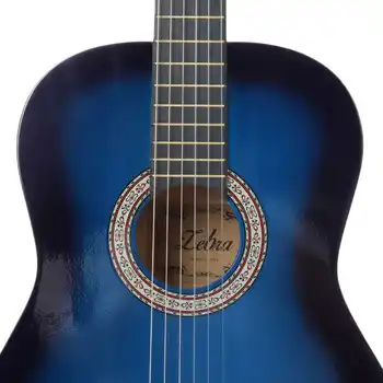 Zebra 39 İnç Klasik Gitar Kiti İle 6 Dizeleri Gig Bag Tuner Seçtikleri Kayış Akustik Gitar Yeni Başlayanlar için Çocuklar Doğum Günü Hediyeleri 3