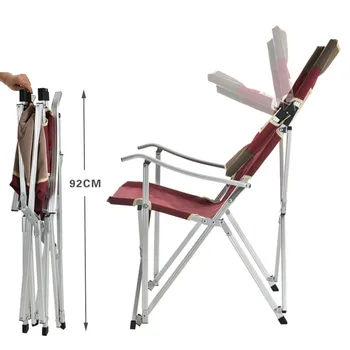Arkalığı Sandalye Açık Eğlence Katlanır Koltuk Zarif Taşınabilir BARBEKÜ kamp sandalyesi plaj sandalyesi 4