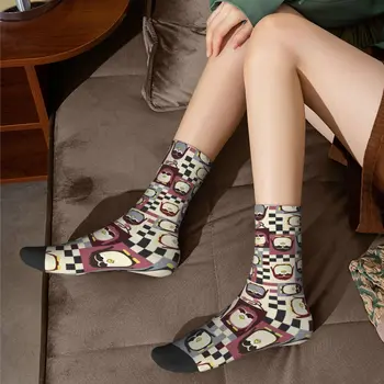 Sonbahar Kış Çılgın Tasarım Kadın Erkek Sevimli Penguen Çorap Karikatür Nefes basketbol çorapları 4