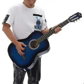 Zebra 39 İnç Klasik Gitar Kiti İle 6 Dizeleri Gig Bag Tuner Seçtikleri Kayış Akustik Gitar Yeni Başlayanlar için Çocuklar Doğum Günü Hediyeleri 4