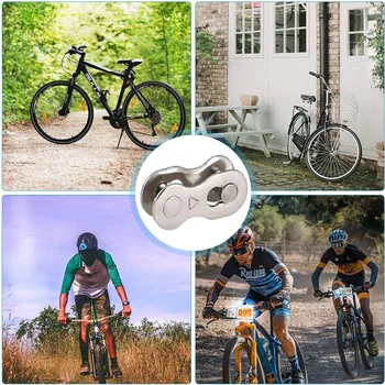 2 Çift Bisiklet Eksik Bağlantı 6 7 8 9 10 11 12 Hız Hızlı Bırakma Yüksek karbonlu Çelik Bisiklet Zinciri Konektörü Dağ Yol Bisikleti için 5