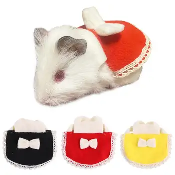 Sevimli Sincap Bez 3 Renkler Ruffled Hem Hamster Kostüm Yay-düğüm Dekor 3 Boyutları Hamster Kostüm için Pet 5