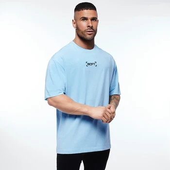 Yeni Nefes Erkek Boy Kısa Kollu koşu tişörtü Örgü rahat giyim Vücut Geliştirme Fitness Tayt Spor Spor Tshirt 5